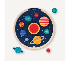 Petit Collage Vkladacie puzzle viacjazyčné Slnečná Sústava / od 3 rokov
