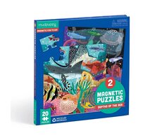 Mudpuppy Magnetické puzzle Hlbiny morí / 2x20 dielikov / od 4 rokov