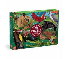 Mudpuppy Obojstranné puzzle Dažďový prales NAD a na zemi / 100 dielikov / od 6 rokov