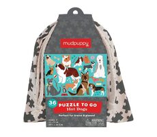 Mudpuppy Puzzle Psy v látkovom vrecúšku / 36 dielikov / od 3 rokov