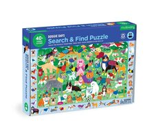 Mudpuppy Puzzle skladaj a hľadaj "Psí deň" / 64 dielov / od 4 rokov