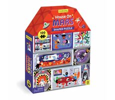 Mudpuppy Puzzle Dom na Marse v tvare domu / 100 dielikov / od 5 rokov
