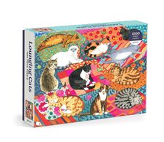 Galison Puzzle Leňošiace mačky 1000 dielikov / od 3 rokov