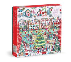 Galison Fóliové puzzle Michael Storrings Vianočná dielňa hračiek 500 dielikov