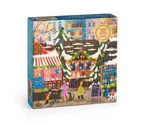 Galison Fóliové puzzle Joy Laforme Vianočné trhy 1000 dielikov