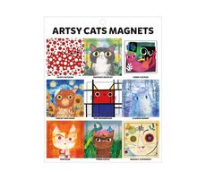 Mudpuppy Magnetky Umelecké mačky 9 ks / od 6 rokov