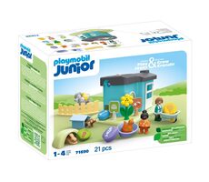 Playmobil® Junior 71690 Ustajnenie zvierat s dávkovačom krmiva