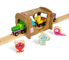 Bigjigs Rail Drevený tunel Príšerky / od 3 rokov