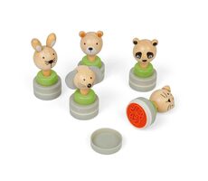 Bigjigs Toys Drevené atramentové pečiatky Zvieratká 1 ks / od 3 rokov