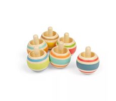 Bigjigs Toys Drevená káča s prúžkami 1 ks / od 3 rokov