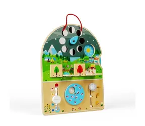 Bigjigs Toys Drevená motorická doska Počasie
