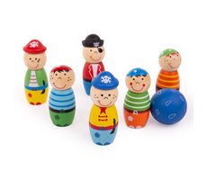 Bigjigs Toys Drevené kolky Piráti / od 3 rokov