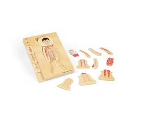 Bigjigs Toys Drevené puzzle Anatómia chlapec / 26 dielikov / od 3 rokov