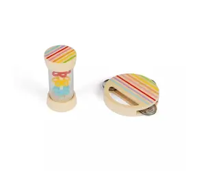 Bigjigs Toys Mini sada dažďová palička a tamburína / od 18 mesiacov