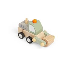 Bigjigs Toys Naťahovacie stavebné autíčko Valec / od 3 rokov 