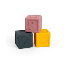 Bigjigs Toys Silikónové senzorické kocky / od 3 mesiacov 