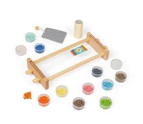Bigjigs Toys Tkáčsky stav na korálky / od 3 rokov
