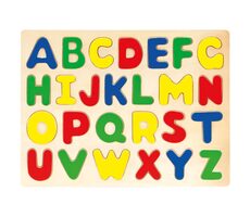 Bino Drevené vkladacie puzzle abeceda / od 3 rokov