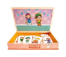 Bino Magnetické puzzle Postavičky / 95 dielikov / od 3 rokov