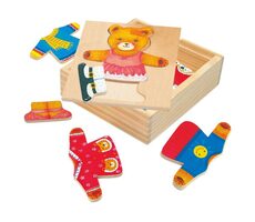 Bino obliekací puzzle - medvedica / od 3 rokov