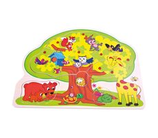 Bino Puzzle veselé zvieratká / od 12 mesiacov