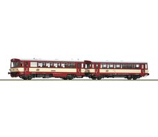 Roco 7700022 Dieselové motorové vozidlo 810 328-5 s prípojným vozidlom Btax ČD / merítko H0 (1:87) / dĺžka 322mm / rádius 358mm