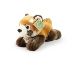 Rappa Plyšová panda červená ležiaca 20 cm / ECO-FRIENDLY / od 0 rokov