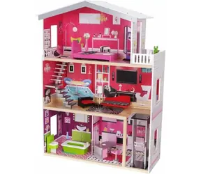 ECOTOYS Domček pre bábiky Malibu s vybavením / od 3 rokov