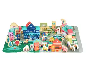 ECOTOYS Drevené kocky Zvieratká / 8 kociek / od 3 rokov