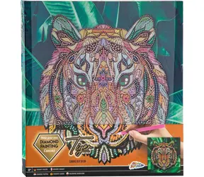 GRAFIX Diamantové maľovanie na ráme Tiger 30x30 cm / od 8 rokov