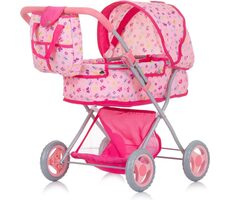 CHIPOLINO Hlboký kočík pre bábiky Dora Butterflies / od 3 rokov