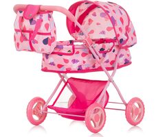 CHIPOLINO Hlboký kočík pre bábiky Dora Hearts / od 3 rokov