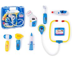 KIK Doktorandský kufrík s doplnkami modrá / od 3 rokov