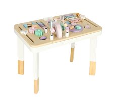 KIK Drevený interaktívny stolík Pastel / od 3 rokov