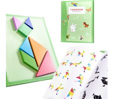 KIK Drevený magnetický tangram / od 3 rokov