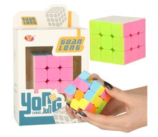 KIK Hlavolam Kocka 3x3x3 neón / od 6 rokov
