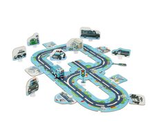 KIK policajná autodráha puzzle / 47 dielikov / od 3 rokov