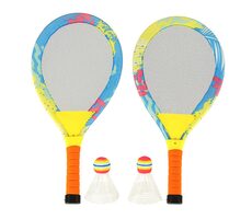 KIK Veľké LED rakety na bedminton + 2 košíčky