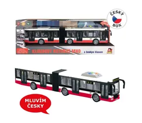 MaDe 09023 - Autobus na zotrvačník 44 cm, hovorí česky, hlási zastávky, CZ design