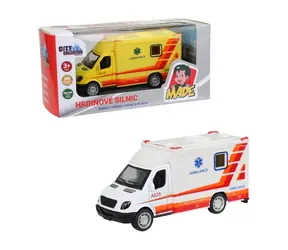 MaDe 10697 - Ambulancia kovová, spätný chod, 10 cm