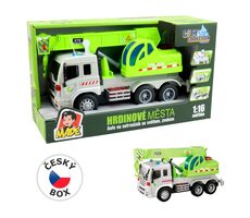 MaDe 14282 - Auto žeriav na zotrvačník, so svetlom a zvukom, na batérie, 27,5 x 10 x14 cm