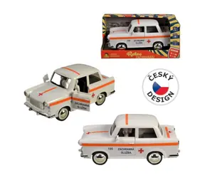 MaDe 98528 - Auto ambulancia retro na zotrvačník 6 x 17 x 8 cm