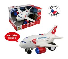 MaDe 98535 - Lietadlo ČSA s hlásením kapitána a letušky, na zotrvačník, 20 cm