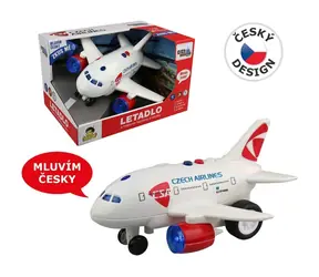 MaDe 98535 - Lietadlo ČSA s hlásením kapitána a letušky, na zotrvačník, 20 cm