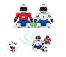 MaDe 00925 - Zigybot Robofutbal na diaľkové ovládacie, 2 ks + 2 bránky, 36 x 24 cm