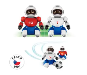 MaDe 00925 - Zigybot Robofutbal na diaľkové ovládacie, 2 ks + 2 bránky, 36 x 24 cm