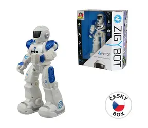 MaDe 01890 - Zigybot Robot Viktor 27cm, 21 funkcií (modrý)