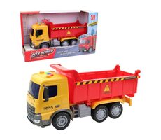 MaDe 14447 - Auto nákladné na zotrvačník, na batérie, so svetlom a zvukom, 23 x 8 x 14 cm