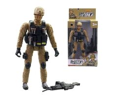 MaDe 22977 - Figúrka vojak s príslušenstvom, 18 cm