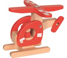 GOKI Drevená helikoptéra s pilotom / od 2 rokov 